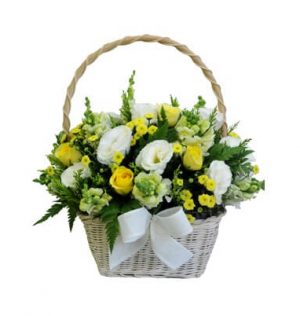 Lẵng hoa như ý đẹp tặng sếp